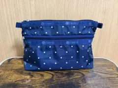 【美品】LeSportsac ポーチ ネイビー ドット柄のサムネイル