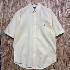 90s Ralph Lauren Blake イエロー 半袖 oxford bd