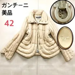 美品 Ferragamo ガンチーニ ゴールド金具 ダウン 42大きいサイズ