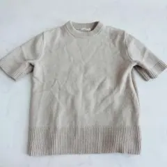 Mila Owen ニット 半袖 ウール S〜M相当（A712）