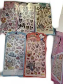 ☆激レア商品☆サンリオ 5種セット 3D tok tok シール ステッカー