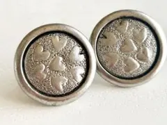年代物 当時物 シルバーカラー ハート vintageイヤリング