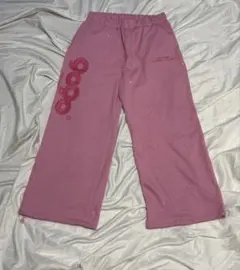 9090girl OG Logo Glitter Sweat Pants ピンク