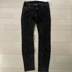 H&Mスキニーデニム 黒ウォッシュ加工