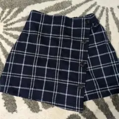 ZARA チェック柄ミニスカート風ショートパンツ 11-12歳