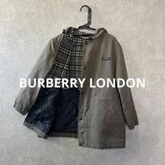 バーバリーロンドン キッズ 中綿コート 120 A カーキ ノバチェック フード