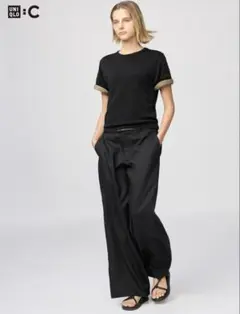 UNIQLO C プレミアムリネンパンツ 黒サイズ67 新品未使用　ユニクロC