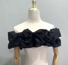 【新品未使用】ウエディング ショール オフショルダー ケープ ブラック