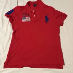 ポロラルフローレン　国旗　ビックポニー　ポロシャツ