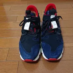 ルブタン 美品 スニーカー メンズ 紺×赤 42 1/2(27.5cm)