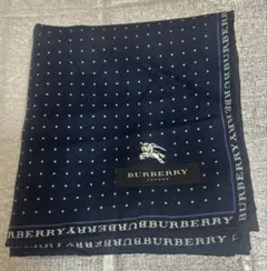 BURBERRY バーバリー ハンカチ ホースマーク・ドット柄 ネイビー系のサムネイル
