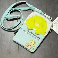 【訳アリ新品】すみっコぐらし 子供用ポシェット ブルー 青 ペンギン？ バッグ