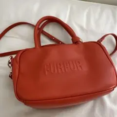 ★最終値下げ★FURFUR スクエアボストンバッグ オレンジ