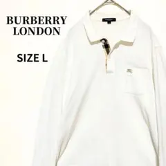 ✨美品✨バーバリーロンドン　長袖ポロシャツ　ノバチェック　メガチェック　日本製