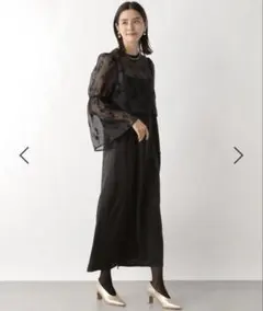 lepsim オーガンジーキャミワンピースセット