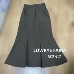 ローリーズファーム★ダークブラウン フレアスカート サイドファスナー Mサイズ
