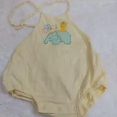 美品 MIKI HOUSE イエロー ロンパース ８０cm