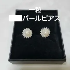 一粒パールラウンド 　ピアス