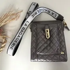 グレー キルティング ショルダーバッグ　LA BAGAGERIE