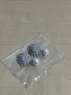 【お値下げしました！】イヤリング ウェディング ジルコニア パール