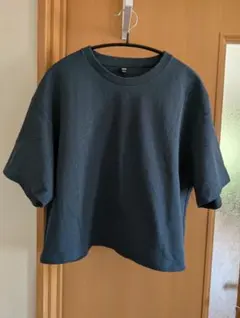 ユニクロ　テクスチャージャージTシャツ　短丈Tシャツ　L　2025年