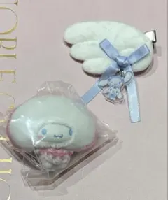 ちびっとも おかず シナモン　& 水色デイズ　羽ヘアクリップ　シナモン　ミルク