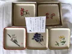 新品未使用　手作り風雅和紙銘々皿　5点セット