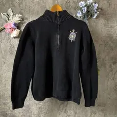 ラルフローレン　コットンニット　ケーブルニット　ハーフジップ　サイズＸＬ