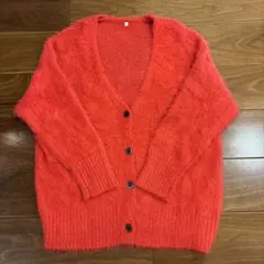 adaptフワフワ ニットカーディガン M