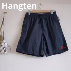 ハンテン メンズ ショートパンツ【M】ウエスト総ゴム ショート丈 ロゴ 刺繍のサムネイル