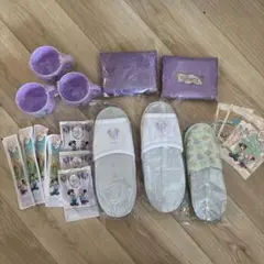 ディズニー　ファンタジースプリングスホテル　エコバッグ　コップ　スリッパ　非売品