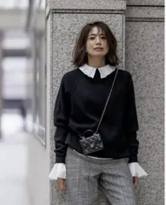 【新品未使用】東原亜希 FORME×金子綾 ストレッチニット　ブラック 未使用】東原亜希 FORME×金子綾 ストレッチニット 2024AW 【公式通販】