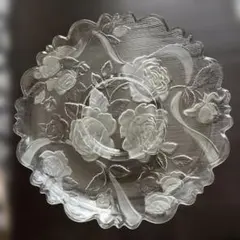 直径35cm バラのレリーフが施されたオードブル、冷麦、サラダボール..夏に最適のサムネイル