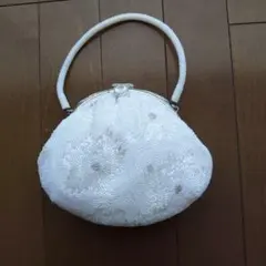 和装　花柄ビーズバッグ
