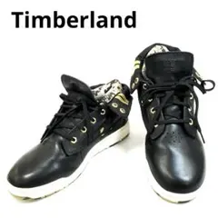 ティンバーランド　迷彩ソール3ウェイレザースニーカー　ブラック　カモフラージュ