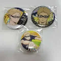 ハイキュー 缶バッジ ビスケット ホログラム缶バッジ 月島蛍 カプセルトイ