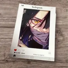 アニメキャラクター ポストカード インスタ風 伊黒小芭内