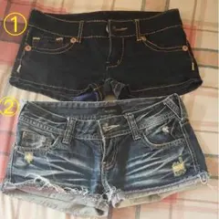 デニムショートパンツ 2枚‼️