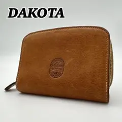 DAKOTA ダコタ イデーア 二つ折り 財布 本革 ブラウン　ラウンドジップのサムネイル