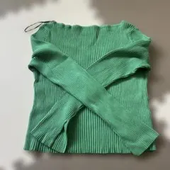 #HM グリーン ニットセーター US XL