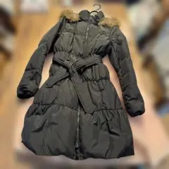 リッチミーニューヨーク　黒　フード付きブラックダウンジャケット