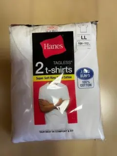 Hanes 2枚組 Tシャツ ホワイト LLサイズのサムネイル