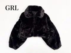 GRL ラビット風ファーステンカラーショート丈コート[on262]