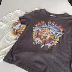 最終お値下げ！GU×Van halenコラボ プリントTシャツ S 2枚SET