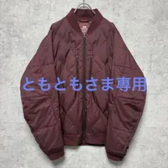 美品　ユニクロダウンジャケット　メンズ　ダウンブルゾン　ワイン　XL