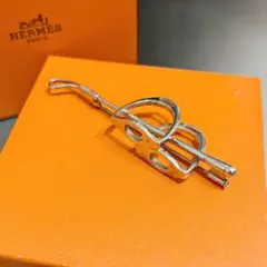 【超希少】HERMES ダブル エトリエ ピンブローチ 鐙Ag925のサムネイル