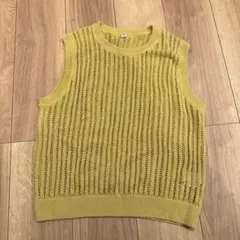 UNIQLO イエロー ノースリーブニット XL