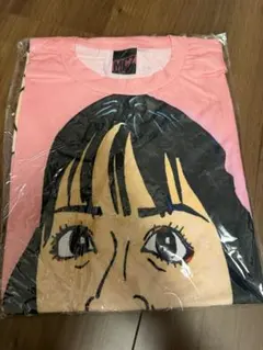 イラストプリント ピンクTシャツ XL