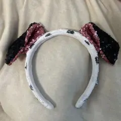 値下げ中　犬耳スパンコールカチューシャ　101匹わんちゃん