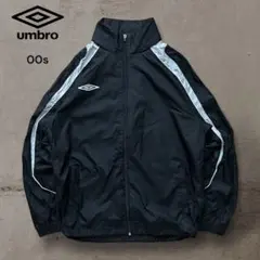 アンブロ00sナイロンジャケットビッグロゴリフレクタードローコードテック古着